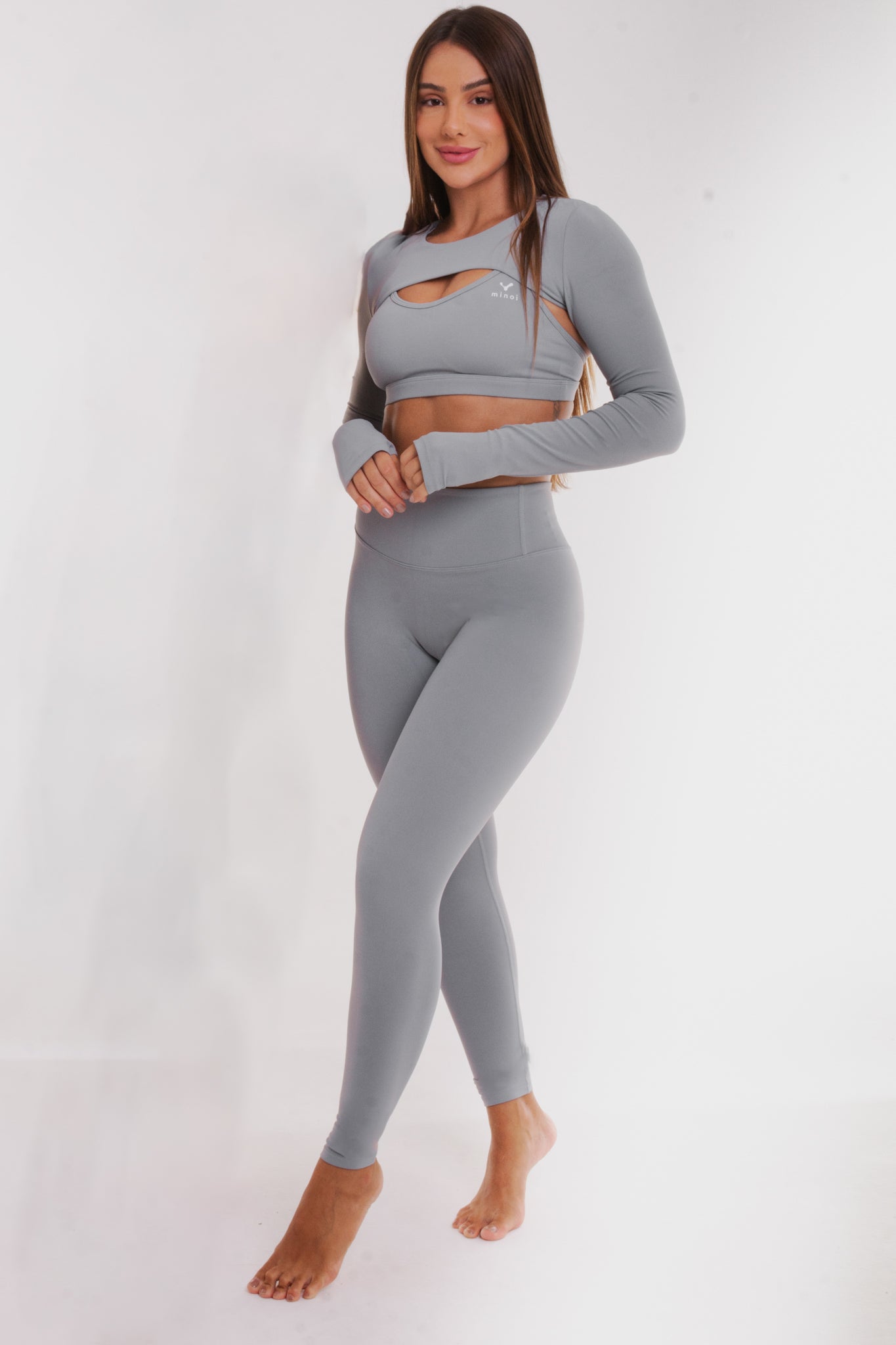 Soft Touch - Active high-waist Leggings in grey