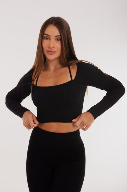 Mix & Match  - Rib Longsleeve in black